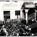 Originalfoto des Fahnengrußes im Hôtel de l'Ancre d'Or in ESCH