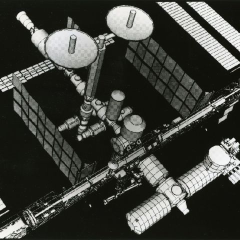 NASA. Représentation d'artiste du concept de station spatiale orbitale