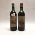 Deux bouteilles de Château Nenin 1968, Pomerol, étiquettes poussiéreuses et niveaux bas