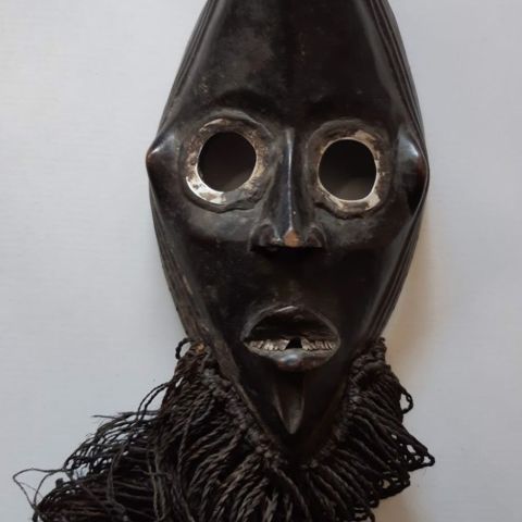 Élégant masque Dan ivoirien, 25 cm, symbolique et culture africaine