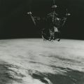 Apollo 9: magnificent view of the lunar module during orbital training, 1969