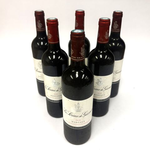 Réunion de 6 bouteilles du second vin Château Giscours, La Sirène, millésimes
