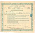 Stock Certificate of Camp Bird Limited, a mining company, 1934, USA