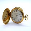 IWC pocket watch in 18K yellow gold with rare original case