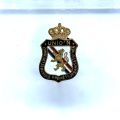 Emailliertes Abzeichen mit dem Roude Léiw de l'Union, Höhe 24 mm. Einzigartige Kollektion
