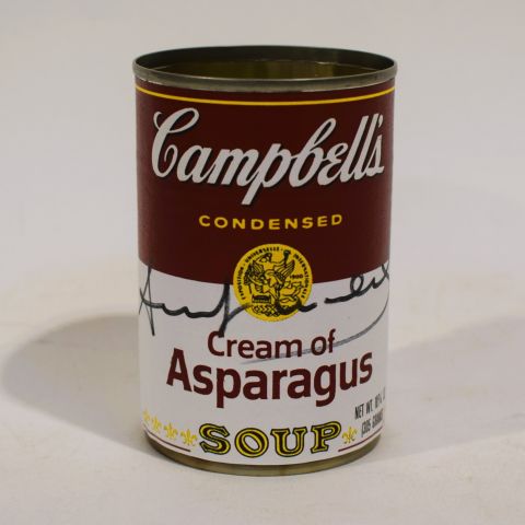 Conserve signée par A. Warhol : Cream of Asparagus Soup, œuvre collectible unique