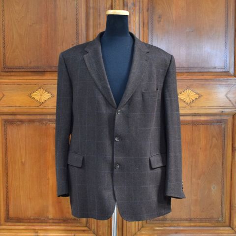 Veste Burberry droite en laine à liseré bleu - Taille 60 EUR