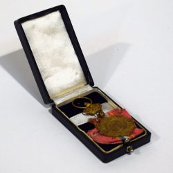 Médaille dorée Fédération des Sapeurs-Pompiers Grand-Duché Luxembourg 1882 (um 1920)