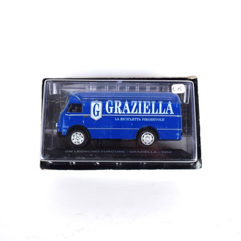 Camion Graziella "OM Leoncino Furgone" 1/43 Altaya, bon état, dans sa boîte