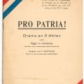 Pro Patria! Operetta by F. Mertens, numbered and signed edition, 1927