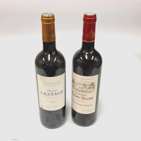 Duo de bouteilles de Montagne-Saint-Émilion : Château Notre-Dame et Château Lestage