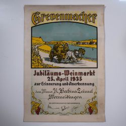 Diplôme du marché aux vins de 1935 - Vigneron Beckius de Grevenmacher