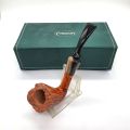 Pipe Chacom Saint-Claude modèle "Fleur" en bruyère, état quasi neuf, boîte d'origine