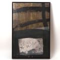Anonymous work: oil on canvas in a wrought-iron frame