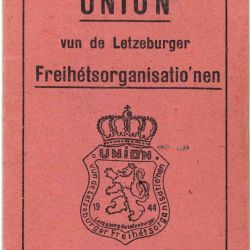 Carte de membre de la résistance avec photo et signatures de la direction