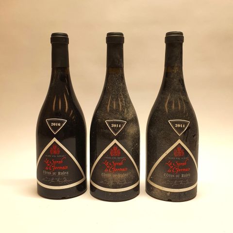 Côtes-du-Rhône : 3 bouteilles Clos Val Seille, Syrah millésimes 2014 et 2016