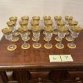 Ensemble de cristallerie Saint Louis : verres et carafe modèle Thistle