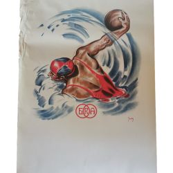 Vintage water polo poster designed by JACOBY in the 40s/50s