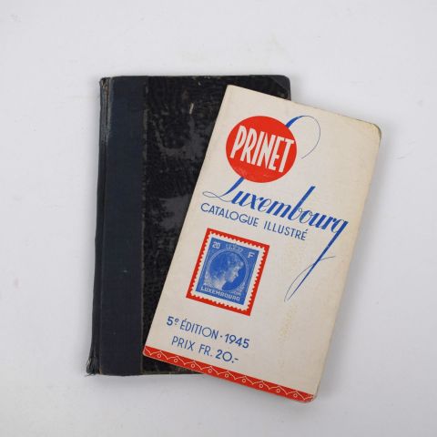 Catalogue illustré Philac Bruxelles 1945 avec classeur de timbres Luxembourg