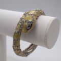 Bracelet serpent Roberto Cavalli : métal, émail et strass étincelants