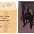Photographie signée d'Andy Warhol, numérotée, tamponnée, format 10 x 7 cm