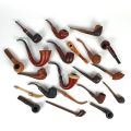 Rassemblement de pipes en bruyère : formes variées, marques prestigieuses, excellent état