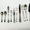 Ménagère Christofle MARLY complète, pièces élégantes en coffret feutrine verte
