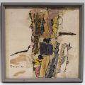 Composition signée Norbert MANGEN (1933-2010), Technique mixte (plâtre et pigments)