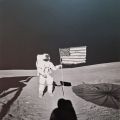 Apollo 14: Alan Shepard and the American flag on the Moon, 1971