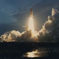 Atemberaubender Start des Space Shuttle Columbia - Nasa Oldtimer-Abzug