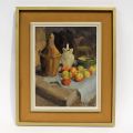 Nature morte aux pommes par Marie Therese Kolbach : Huile sur toile (36,5 x 28 cm)