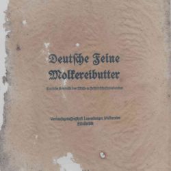 Emballage rare de plaque de beurre "Deutsche Seine Molkereibutter" de la II. Guerre Mondiale