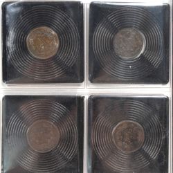 Un ensemble de 4 pièces de 2½ centimes de bronze du Luxembourg jusqu'en 1908