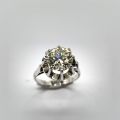 Bague solitaire en or blanc 18ct, diamant de 2,90ct, certificat HRD Antwerp