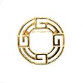 Broche circulaire GIVENCHY avec motifs "G", dimensions 3,7 cm x 3,7 cm