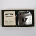 Briquet Consul Crown en métal brossé, années 60/70, neuf dans sa boîte