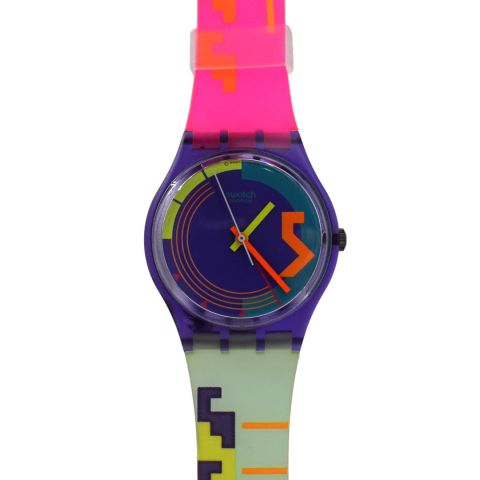 SWATCH GV 100 : collection 1989, modèle "STORMY WEATHER"