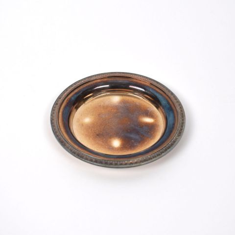 Dessous de bouteille en métal argenté, collection Gallia de Christofle, 15 cm