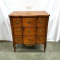 Commode contemporaine à 3 tiroirs en bois vernis, meuble d'appoint élégant