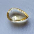 8.50 ct pear shaped natural citrine cabochon with GLI certificate
