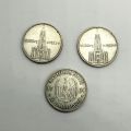 Trois pièces de 2 reichsmark de Potsdam, 1934, argent 625‰
