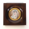 Miniature on bone of Joséphine de Beauharnais, 5.5 cm in diameter. Timeless elegance
