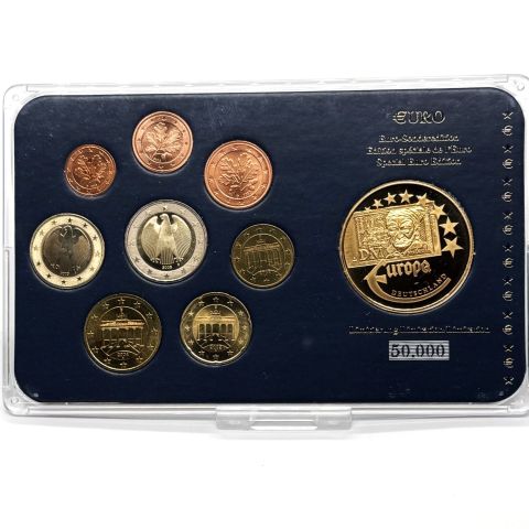 Coffret Fleur de Coin : série complète des pièces euro et médaille Allemagne
