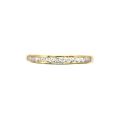Ring in 18K yellow gold set with 15 brilliant-cut diamonds, guaranteed elegance