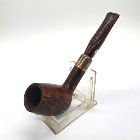 Pipe Chacom Saint-Claude en bruyère, état quasi neuf, 14 cm, anneau en argent