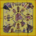 Foulard en soie Hermès "Hello Dolly", neuf avec boîte, 90x90 cm