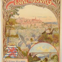 Iconic Chemins de fer de l'Est tourist poster for Luxembourg