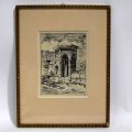 Dessin à l'encre de Chine : Vue de l'Église Saint-Michel depuis le fort Thungen