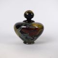 Glass bottle signed Robert Pierini, 1990, height 20 cm, with stopper