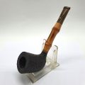 Pipe droite Dunhill en bruyère, avec sac en cuir, légèrement usée